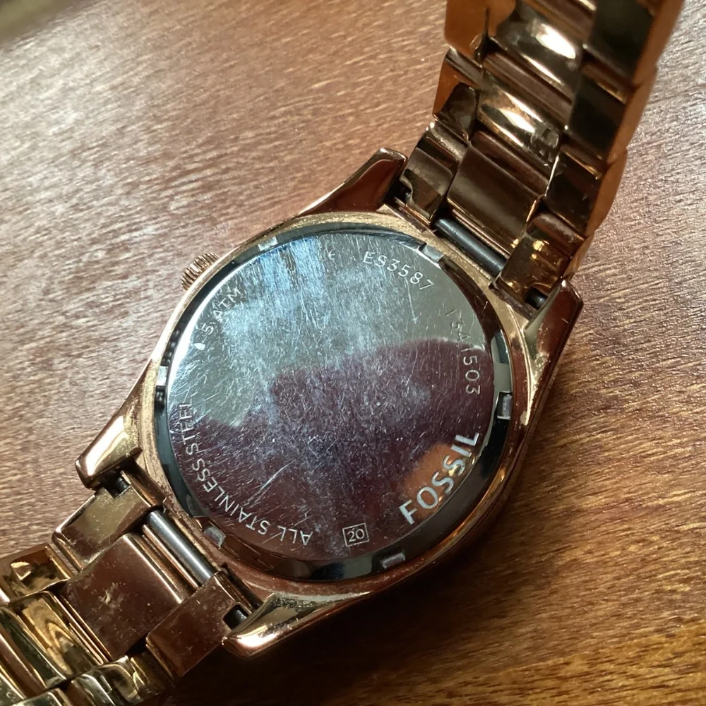 Fossil Perfect Boyfriend Rose Gold-tone Women’s Watch ES 3587